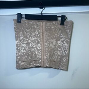 Beige Patterned corset Tube top